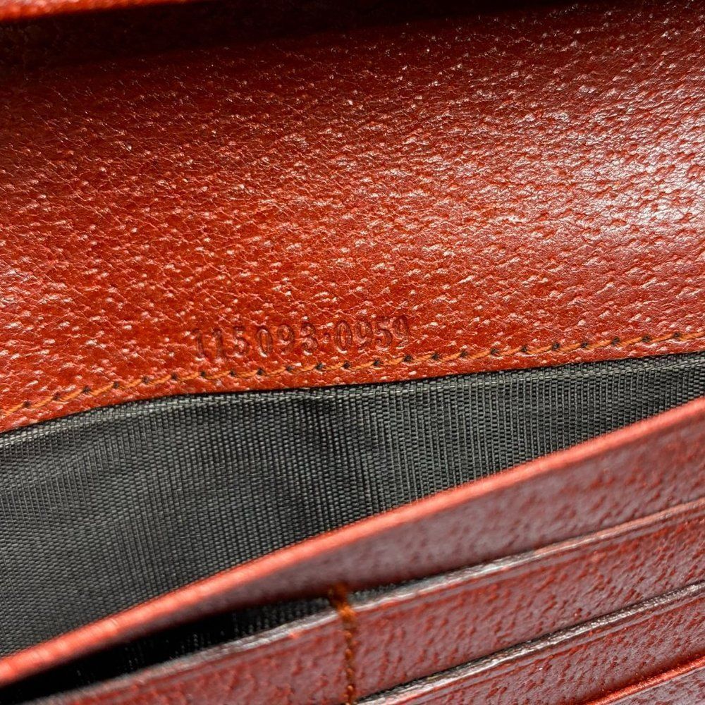 Authentic GUCCI Red Canvas & Leather Long Slim Wallet - Picture 11 of 14